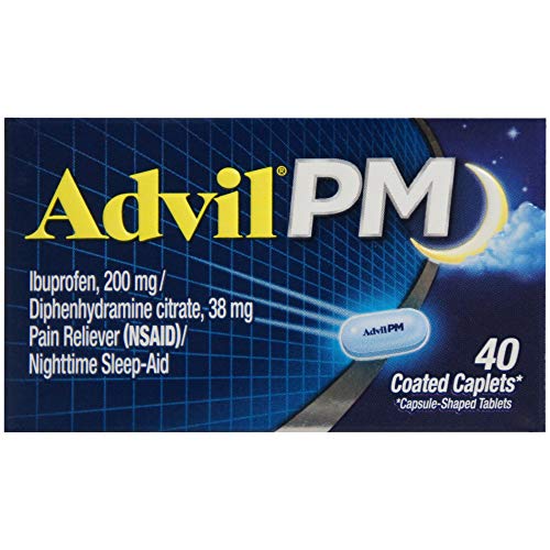 Advil PM 200mg Coated Caplets 40 ea (Pack of 11)