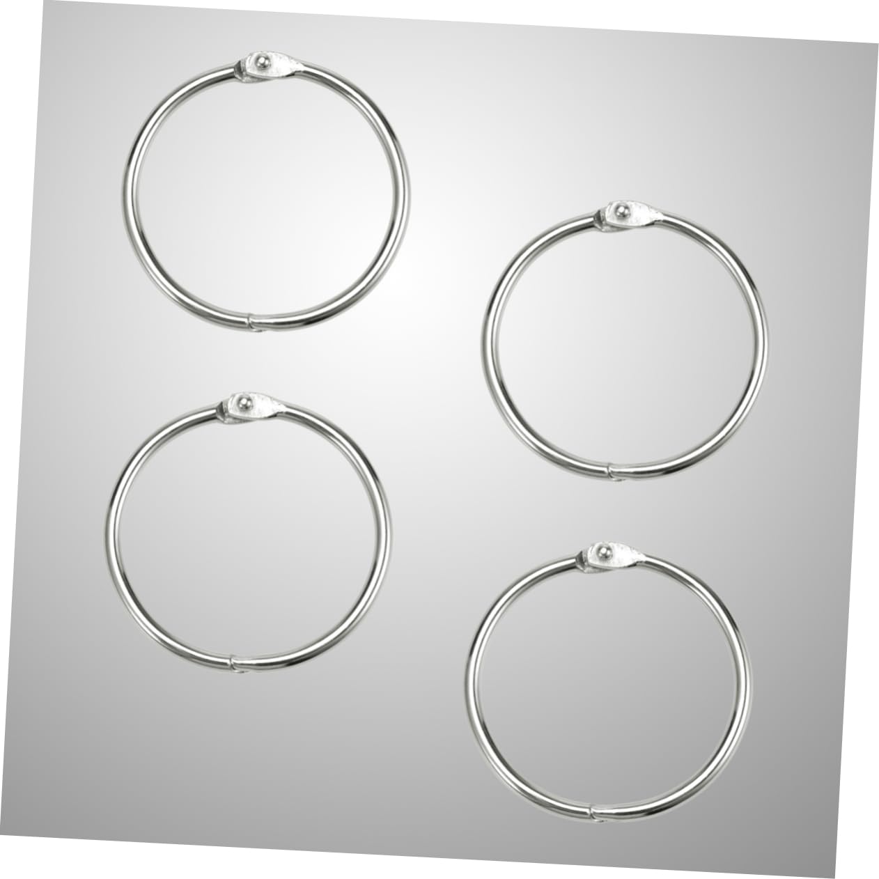 Anelli a Molla in Metallo per Raccoglitore, 100 Pezzi, 38 Mm | Argento, per Memo e Campioni, Uso Office e Scrapbooking, Chiusura ad Anello per Fogli e Schede