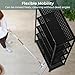 DEANIC 5 Tier Foldable Storage Shelves with Wheels, Large Capacity Shelving Unit, Freestanding Metal Wire Shelf Rack, No Assembly Organizer Rack for Garage Kitchen, Basement, Pantry(Black)