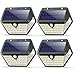 Produktbild VOO Solarlampen für Außen,Aktualisierte Version 150LED-1200 LumenSolarleuchte mit Bewegungsmelder 2000mAh Solar LED Bewegungsmelder Aussen Solar Wasserdichte Wandleuchte Solar Aussenleuchte-4 Stück