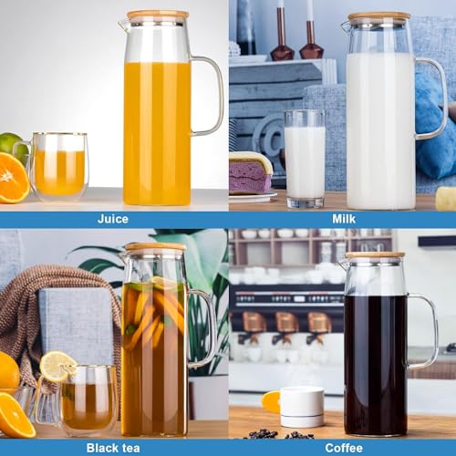 Image of Premium Water and Juice Glass & Borosilicate Glass Jug Set Combo [6 Piece Glass 300ML & 1 Piece Jug 1.8 Liter] Transparent Pitcher Set for Dining Table, Home & Restaurant,Party (MTS - 35)