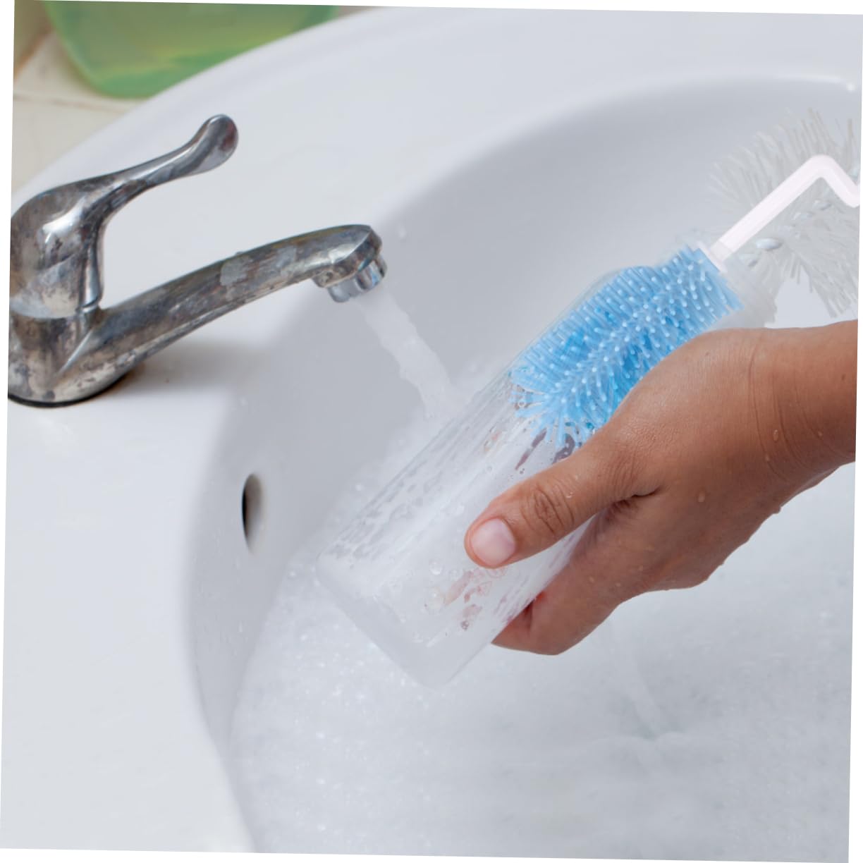 ifundom 6pezzi Spazzole Per Pulizia Biberon Silicone Pulisci Tettarella e Biberon Con Manico Design Flessibile Accessorio Sicuro Per Ragazzo Ragazza