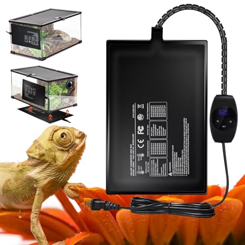 Alfombrilla térmica para reptiles con termostato ajustable 12W