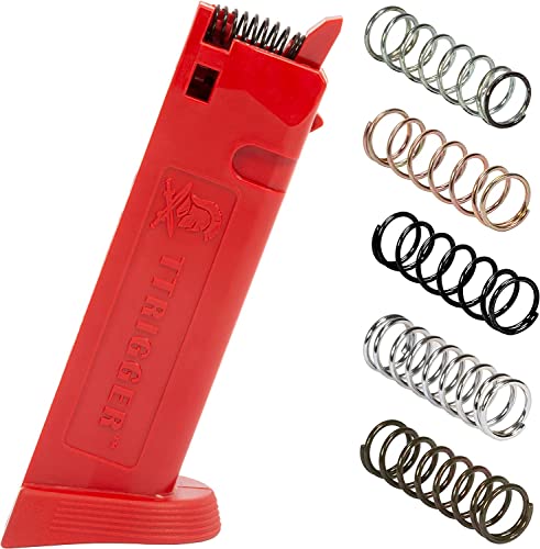 TTRIGGER Glock Dry Fire Training 9mm, 40, 357, 22, 45 Compatible Dry Fire Magazine with Spring Kit Dry Shooting Practice with Audible & Tactile Simulation Safe for Home Practice Magazine Uses No Ammo