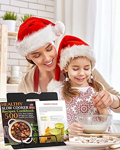 Msdada GX-SJ-BLACK-US Desk Book Stand Metal Reading Rest Book Holder Adjustable Cookbook Documents Holder Portable Sturdy Bookstands thumb #6