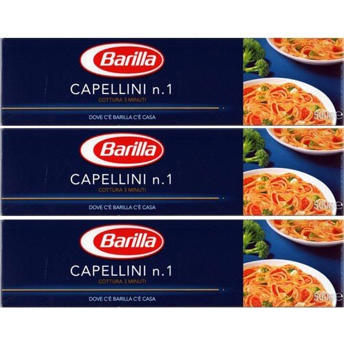3x Barilla Nudeln 'Capellini' n.1, 500 g