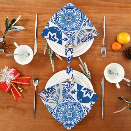 Servilletas de Tela Boho Estilo Marroquí Multicolor Set 6 miniatura 5