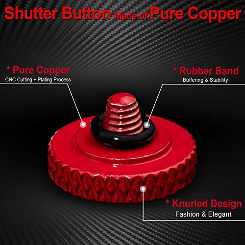 Image of Camera Shutter Button (2 Pack /Red) Upscale and Delicate Soft Shutter Release Button