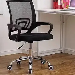 Cadeira de Escritório Executiva Basic, Mesh, Altura Ajustável, Base Cromada com Rodízios, By FOORT (Preta)