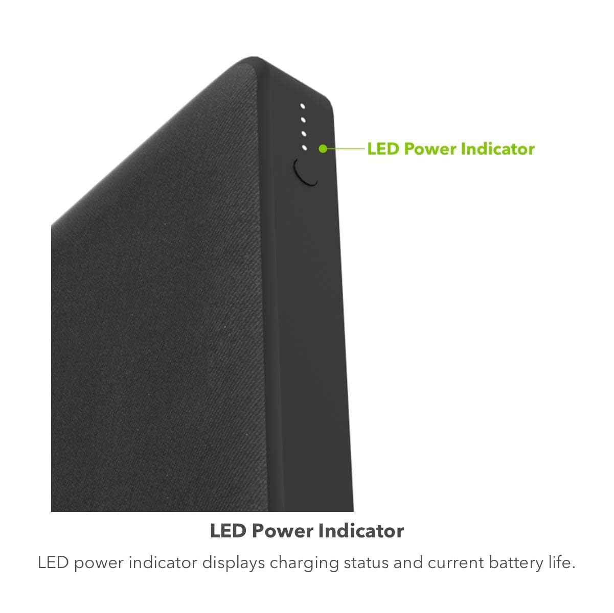 ZAGG mophie Powerstation, ricarica rapida 20W, batteria 10K, porte multiple USB-C e USB-A, nero