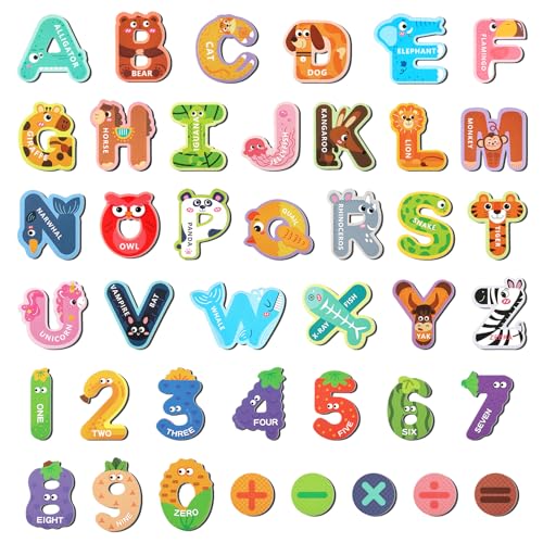 Image of Magnetic Letters & Numbers, Animal Alphabet ABC Magnets for Fridge Toddlers | 3+ Years Old, to Magnetic Surface, Fun Preschool Learning Toy, Spelling Games, Educational Gift, Easy to Handle