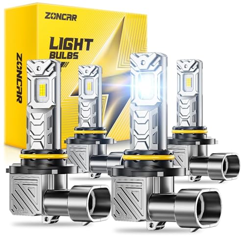 Image of 9005 9006 LED Light Bulbs Combo, 100,000LM 6500K Cool White, HB3 HB4 Driving Light Bulbs, IP68 Proof 1:1 HB3 HB4 Size Plug N Play, Pack of 4