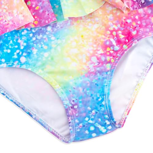 Image of Girls One Piece Swimsuits Cute Ruffles Swimming Bathing Suit with Adjustable Straps Beach Pool Kids Swimwear 3T-12