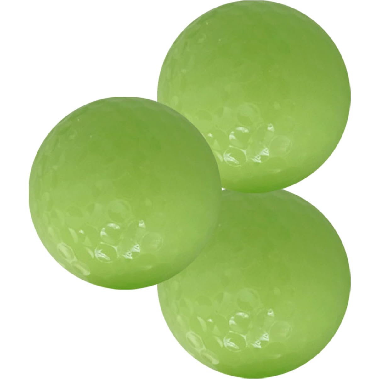 POPETPOP 1set Fluorescent Golf Balls Soft Luminous Night Plaything Balls for Training Fun Durable Skin Present for Golf Enthusiasts 3pcs
