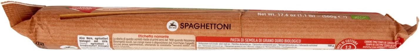 Alce Nero Pasta Spaghettoni Bio 500g + Polpa di Pomodoro 400g