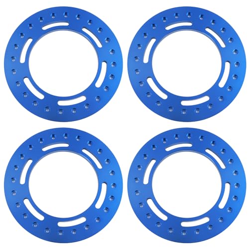 MORFUM 4PCS Aluminum 2.9 Inch Beadlock Wheels Rims Metal Outer Rings for 1/6 RC Axial SCX6 AXI05000 JLU AXI05001 Trail Honcho Replacement 2.9