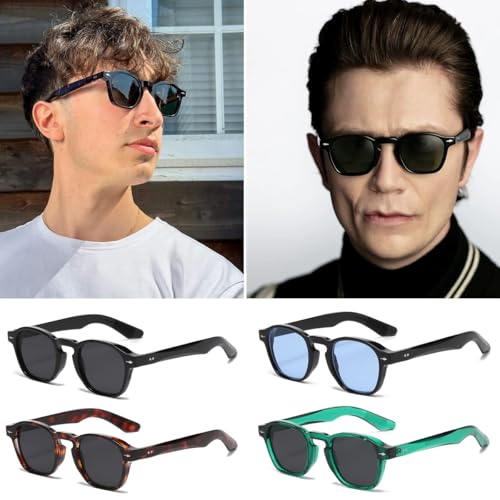 NIDOVIX Retro Round Sunglasses for Women Men 90s Fashion Simple Small Round Style Sun Glasses UV400 Protection Shades4