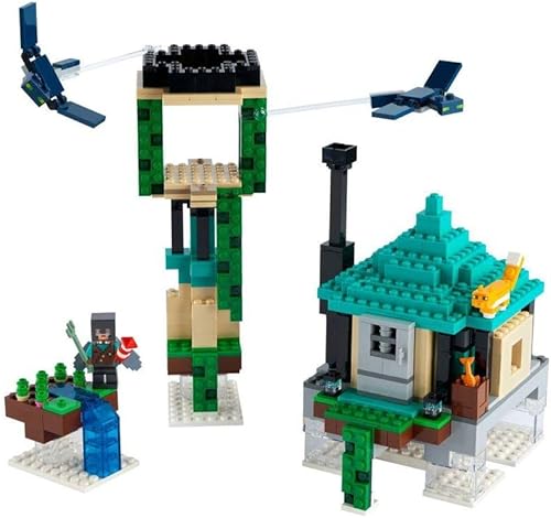 Miniatura 2 de LEGO Minecraft The Sky Tower 21173 - Kit de construcción de islas flotantes con piloto, 2 fantasmas voladores y un gato; nuevo 2021 (565 piezas)
