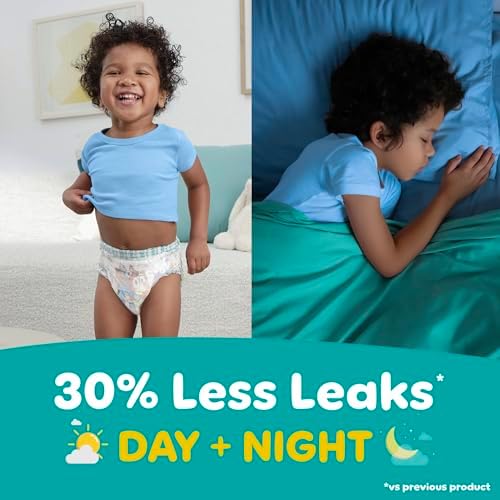 Pampers Easy Ups Girls & Boys Potty Training Pants, Size 7 (5T6T), 46 Count, Bluey Absorbent Training Underwear, Up to 100% Leakproof Day and Night, Hypoallergenic - 4