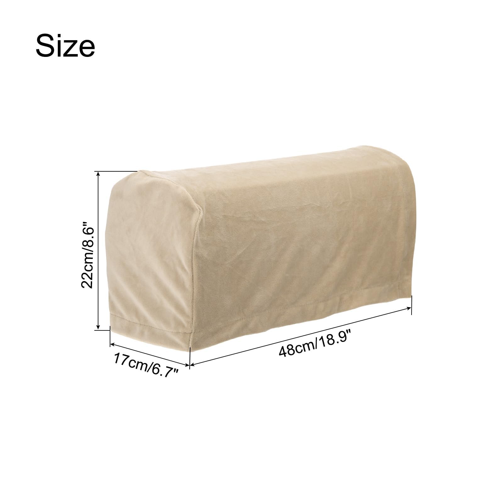 UXCELL 2-Pack Stretch Armrest Covers, Couch Arm Covers with Twist Pin, Non-Slip Sofa Armrest Protectors, Sand