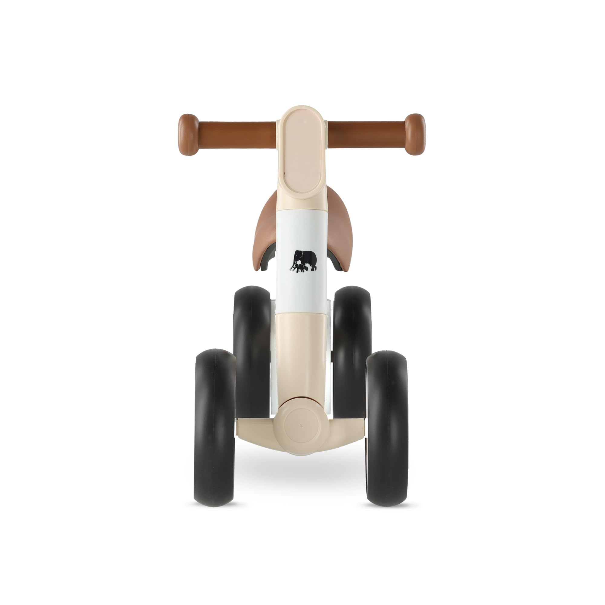 Deryan Milo - Bicicletta da equilibrio, altezza regolabile, da 18 mesi, leggera e stabile, colore: crema