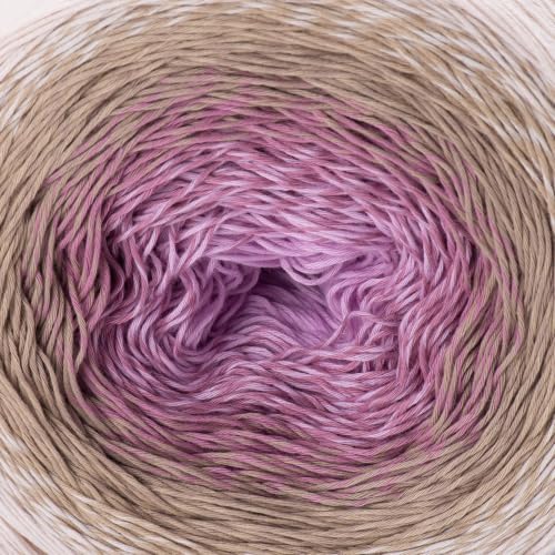 Image of Yarn Art Flowers Rosegarden 100% Cotton 250gr 8.80 oz 1094yds Multicolor Cotton Yarn Rainbow Crochet Yarn Spring Summer (327)
