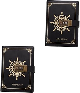 Ciieeo 2 Pçs Caderno Marinheiro Diário De Couro Diário Forrado Diário Digital Diário De Mercadoria Bloco De Notas De Trabalho Caderno Em Branco Agendar A Lista Periódicos Viagem Em Papel