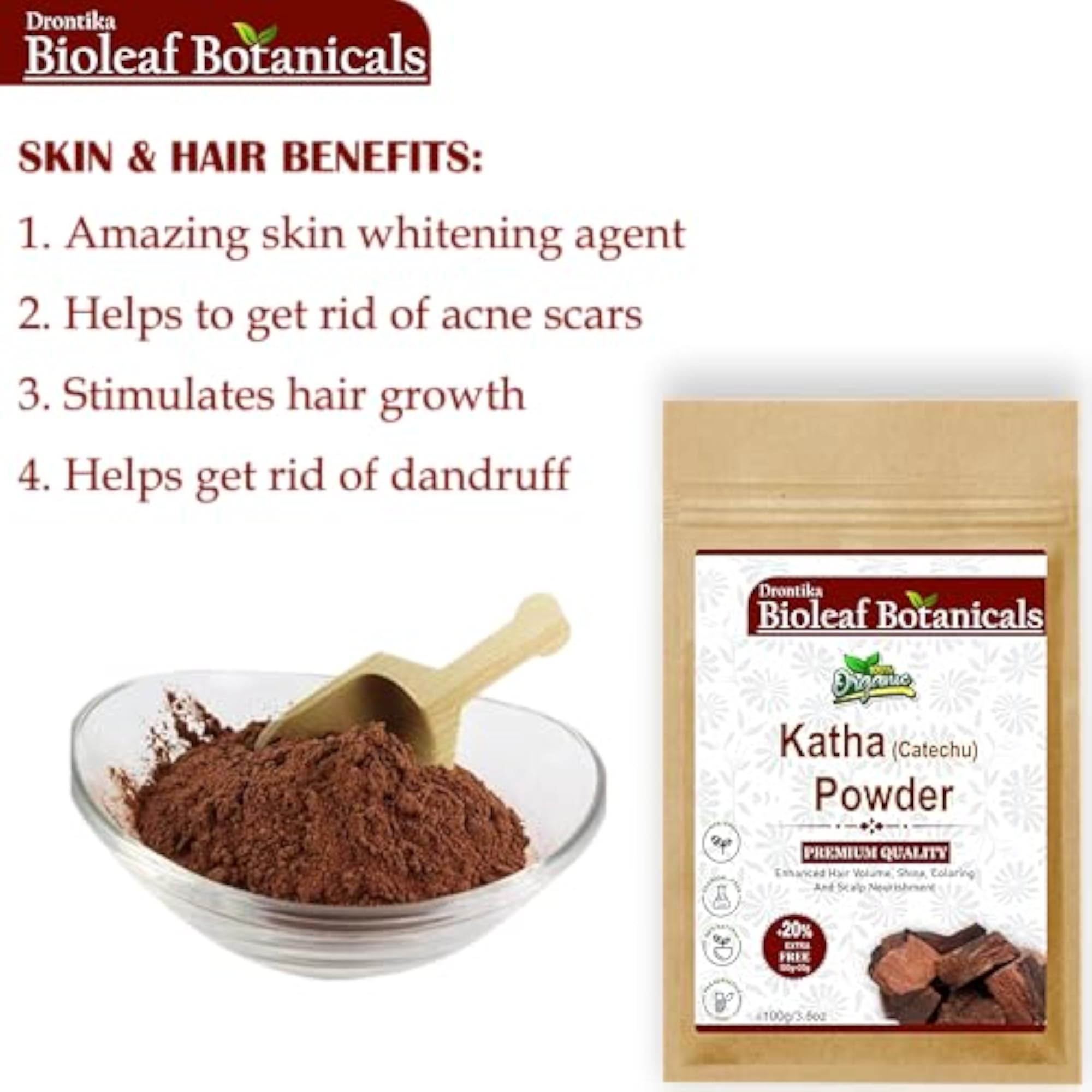Bioleaf Botanicals Organic Hibiscus & Katha Powder 200gm