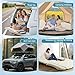 Ciremiv Auto Matratze mit Doppelseitiger, Dicker Beflockung,Auto Luftmatratze mit Pumpe und Eingebautem Kissen/Auslaufsichere, Bequeme, Langlebige Autobett,Car Bed für Autocamping, Roadtrip