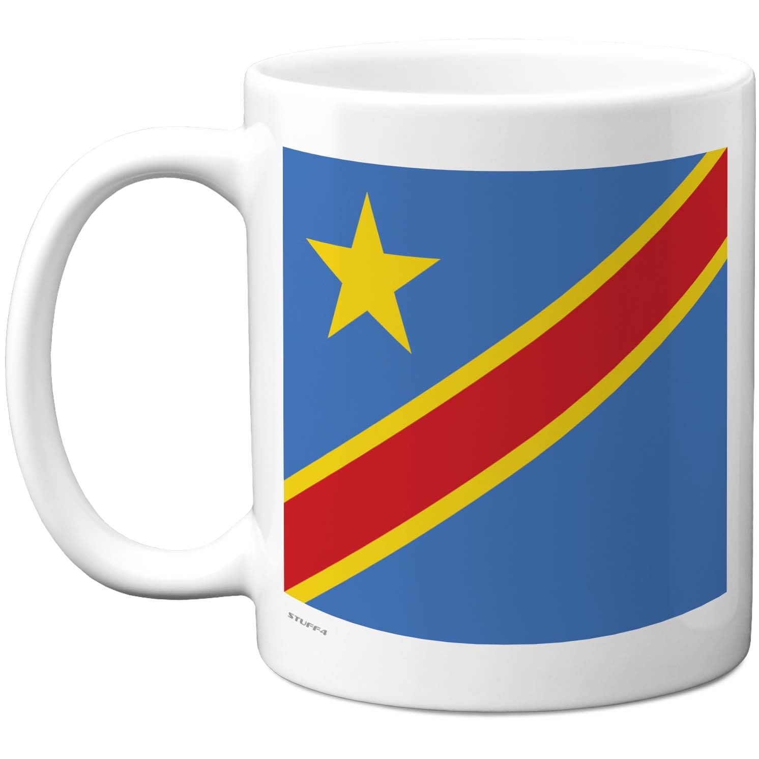 Stuff4 DR Congo Mug - Bold National Flag Design - Vibrant Patriotic Homeware - 11oz Ceramic Gloss Mug