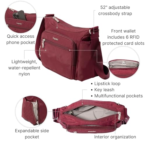 Image of Baggallini womens Crosstown Hobo Crossbody