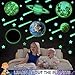 UNTOLD PLANETS 200+PCS Glow in The Dark Stars and Planets for Ceiling, 3D Realistic NASA Space Decor Dwarf Planets Pluto Moon Sun, Solar System for Kids Wall Decals, Boys Room Decor, Christmas Gift