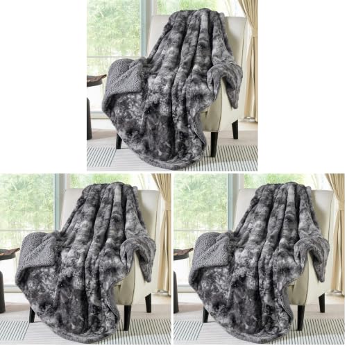 Bedsure GentleSoft Reversible Sherpa Throw (3-Pack)