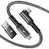 PRISMXR Link Cable 16FT USB 3.2 Type C to C Compatible with Oculus Quest 2/Quest 3/Meta Quest Pro/Pico 4 Accessories and PC/Steam VR USB Link Auto-Connect, 5Gbps High Speed (Black)