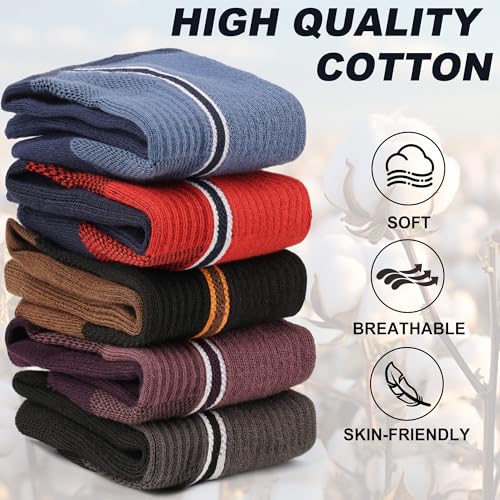 Gonii Men's Athletic Crew Socks 5-Pairs - Blister Defense & Cushioned for Running, Hiking, Sports3