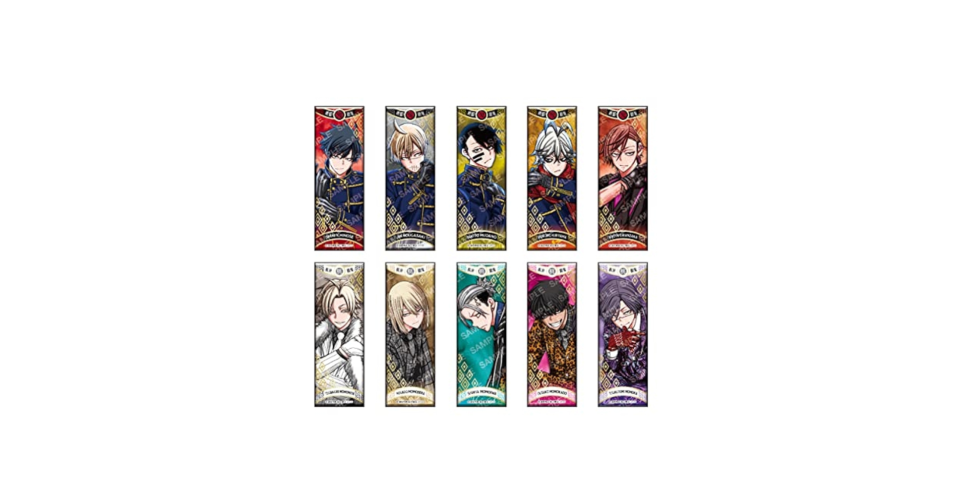 桃源暗鬼　箔押しロング缶バッジコレクション　全10種セット 桃源暗鬼 箔押しロング缶バッジコレクション 10個入りBOX[POMMOP