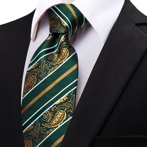 Image of YourTies Paisley Men's Necktie Woven Silk Floral Ties for Men Designer Formal Business Party Wedding
