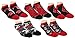 DC Comics Womens Harley Quinn Suicide Squad Ankle-No Show Socks 5 Pair Pack (Black/Red) Shoe Size 4-10