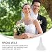 BESTOYARD Velo de Novia Largo Nupcial con Peine (Blanco Marfil, 3 m)