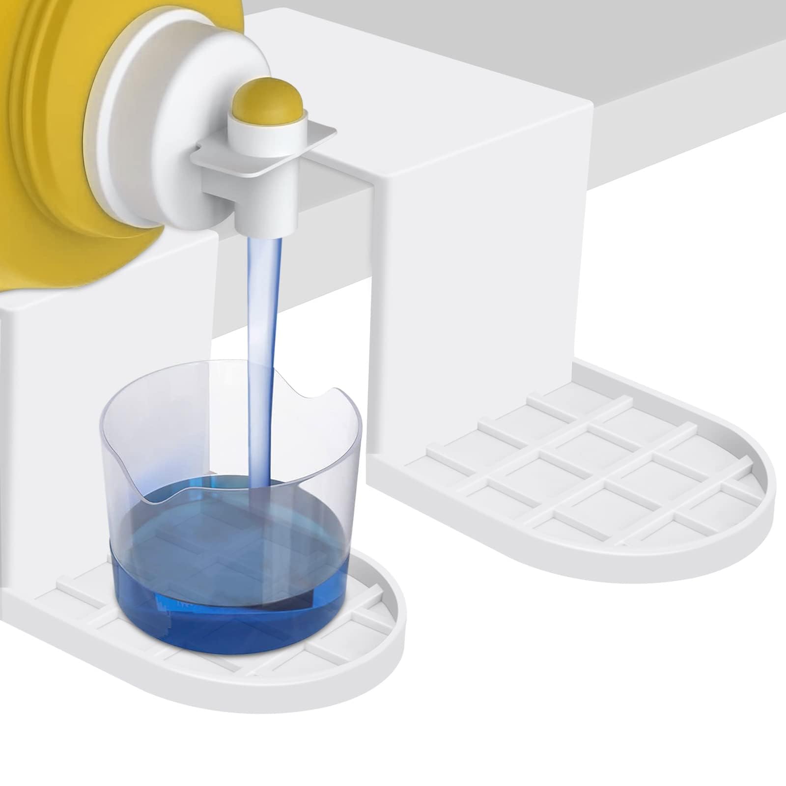 2Pcs Detergent Cup Holder Bracket Anti-Slip Detergent Drip Catcher Thick Laundry Drip Tray Catcher No More Leaks