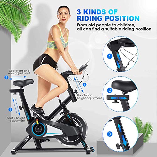 ANCHEER Heimtrainer Fahrrad Ergometer heimtrainer 120 kg mit App-Verbindung, 18 kg Schwungrad Fitnessbike mit… – Bild 5