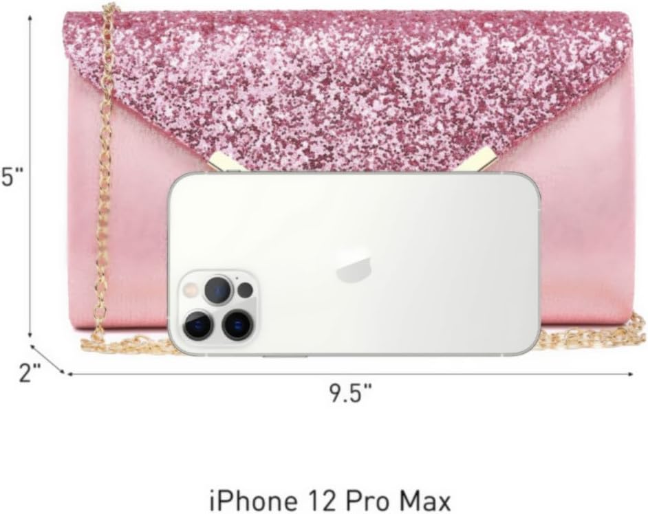 Dasein Women Evening Bags Formal Clutch Purses for Wedding Party Prom Handbags with Shoulder Strap and Glitter Flap | Formal, Wedding Party, Prom, with Shoulder Strap, Glitter Flap, Formal - Image 5