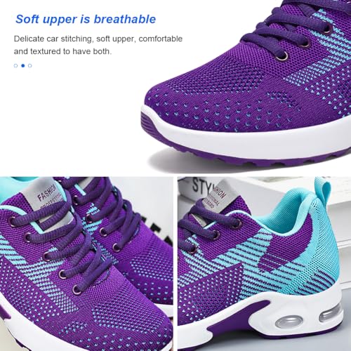 Image of Padgene Womens Sneakers Air Cushion Running Shoes Lightweight Tennis Walking Shoes Mesh Breathable Gym Work Fashion Sneakers Athletic Comfortable Casual
