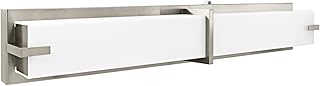10 Small Rectangular Bathroom Ideas with Better Flow 53 LUXRITE 24 Inch LED Vanity Lights Brushed Nickel Bathroom Light Fixtures...