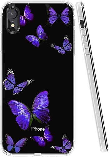 Miniatura 3 de Funda para iPhone XR 2018 para niñas y mujeres, delgada, a prueba de golpes, patrón transparente, suave, flexible, TPU trasero, funda protectora