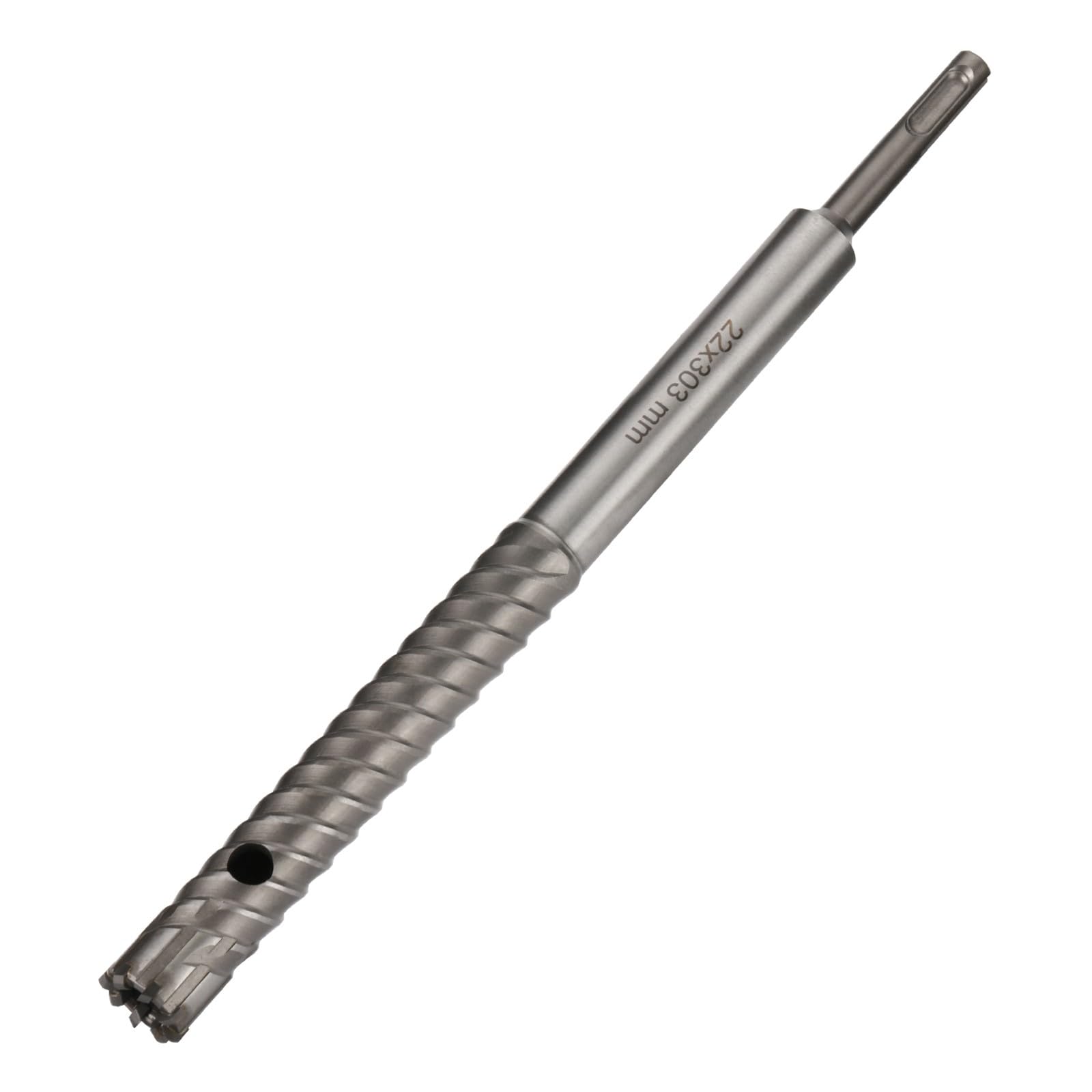 Vearter SDS Plus Rebar Cutter Concrete Drill Bit 22mm x 303mm, SDS-Plus Shank Rotary Hammer Drill Bit for Cutting Rebar and Steel in Concrete, Masonry Drill Bit for Reinforced Concrete