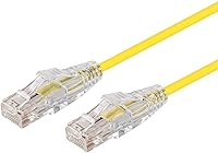 Vista 36 de Monoprice Cat6 1 pie negro Cable de conexión de nivel de componente UTP 28AWG 550MHz cobre desnudo puro sin enganches RJ45 Serie SlimRun Cable