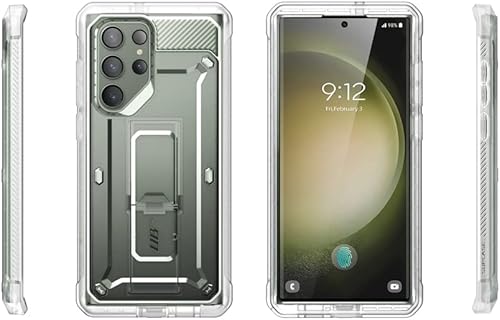 Miniatura 7 de SUPCASE Funda para Samsung Galaxy S23 Ultra con soporte, Unicorn Beetle Pro 2 marcos frontales Protector de pantalla integrado y clip para cinturón