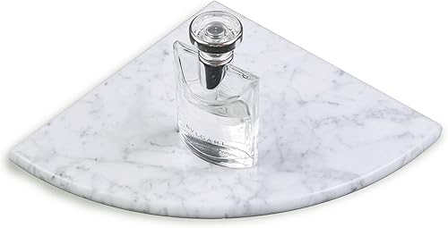 Miniatura 4 de Estante de ducha esquinero de mármol natural de 9 pulgadas para baño estantes esquineros de mármol para baño montado en la pared en ambos lados