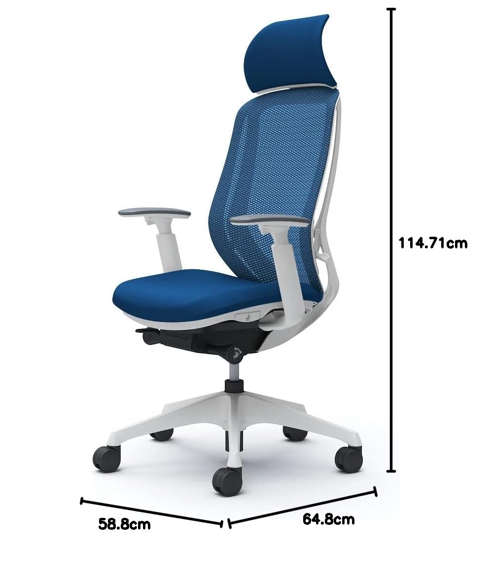 オカムラ シルフィー エクストラハイバック ブルーメッシュオフィスチェア